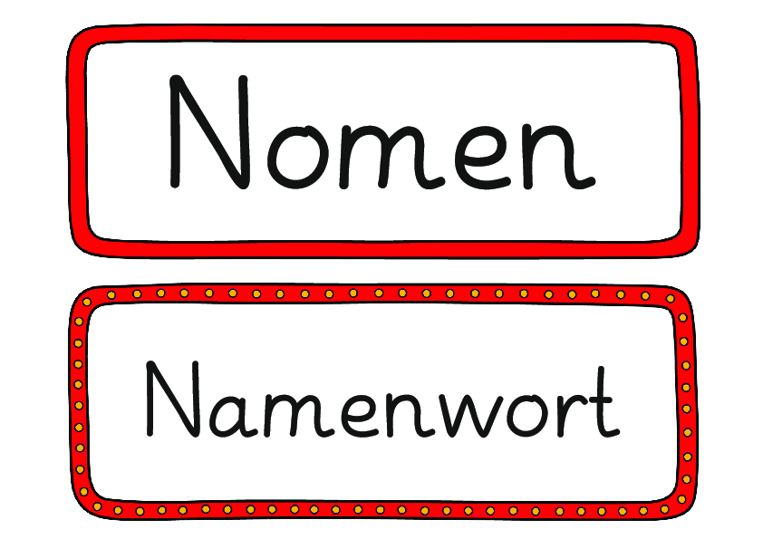 Nomen - Namenwort - Tafelaushang (2)